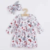 Medvilninė kūdikių suknelė su galvos juosta New Baby Christmas, dydis 56 (0-3 mėn.)