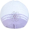 Megzta kepurė New Baby su gėle, violetinė, dydis 104 (3-4 mėn.)