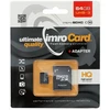 IMRO atminties kortelė Micro SD 64GB 100MB/s class 10 UHS 3 su adapteriu SD