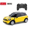 Mini Cooper S Countryman mastelio 1:24 Rastar 71700 geltonas valdomas automobilis