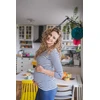 Nėščiųjų ir žindymo marškinėliai Milk Shirt milk & love baltomis ir mėlynomis juostelėmis, dydis S