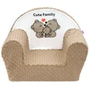 New Baby Cute Family cappuccino kūdikių kėdutė iš minky audinio