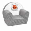 New Baby Fox pilka Minky kėdutė vaikams