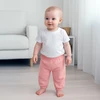 New Baby Kindergarten rožinis kūdikių medvilninių marškinėlių ir muslino kelnių rinkinys