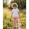 New Baby Kindergarten rožinis kūdikių medvilninių marškinėlių ir muslino kelnių rinkinys