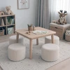 New Baby kremas aksominis vaikiškas fotelis