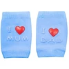 New Baby kūdikio kelių apsaugos su ABS „I Love Mum and Dad“, mėlynos spalvos
