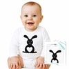 New Baby kūdikių bodis su ilgomis rankovėmis, gyvūnėlis Zuikutis – dovanų rinkinys