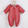 New Baby Pumi raudonųjų aviečių žieminis kombinezonas kūdikiams su gobtuvu ir ausytėmis, dydis 56 (0-3 mėn.)