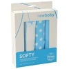 New Baby Softy marginti medvilniniai audinio sauskelniai 70 x 70 cm, 4 vnt., turkio ir baltos spalvos