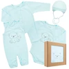 New Baby Sweet Bear nėščiųjų rinkinys mėlynas, dydis 56 (0-3 mėn.)