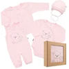 New Baby Sweet Bear rožinis rinkinys motinystei, dydis 62 (3-6 mėn.)
