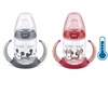NUK Disney Mickey mokomasis buteliukas su temperatūros kontrole, 150 ml, raudonas