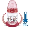NUK Disney Mickey mokomasis buteliukas su temperatūros kontrole, 150 ml, raudonas