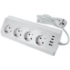 Oem rozeta su 4 lizdais, maks. 3680W, 2xUSB A, 2x type C jungtys su 2m maitinimo laidu E42 balta