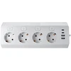 Oem rozeta su 4 lizdais, maks. 3680W, 2xUSB A, 2x type C jungtys su 2m maitinimo laidu E42 balta