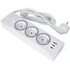 Oem rozetė su 3 lizdais, maks. 3680W, 1xUSB A, 2x type C 25W jungtys su 1,5 m maitinimo laidu E59 balta