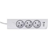 Oem rozetė su 3 lizdais, maks. 3680W, 1xUSB A, 2x type C 25W jungtys su 1,5 m maitinimo laidu E59 balta
