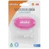AKUKU silikoninis dantų šepetėlis su dėžute Rožinis, A0265