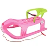 Plastikinės rogutės su atlošu Baby Mix SNOW STAR rožinės spalvos