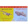Plastikiniai lėktuvų modeliai Spirit of St Louis ir Wright Flyer