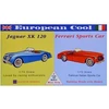 Plastikiniai sportinių automobilių modeliai Jaguar XK-120 ir Ferrari 250 1:72
