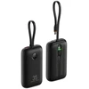 Išorinė baterija Veger K1 (W1188) PD QC3.0 35W 10000 mAh su integruotais C tipo laidais / Lightning juoda