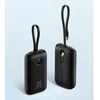 Išorinė baterija Veger K1 (W1188) PD QC3.0 35W 10000 mAh su integruotais C tipo laidais / Lightning juoda