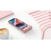 Nešiojamoji baterija „Veger PlugOn“ (W0573) PD QC3.0 2,4A 12W 5000 mAh su integruota USB C jungtimi, rožinė