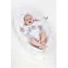 Prabangus New Baby Minky Heart baltas lizdelis su pagalve ir antklode