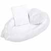 Prabangus New Baby Minky Heart baltas lizdelis su pagalve ir antklode