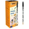 Rašikliai BIC Cristal Kawaii 1 mm juodi 20 vnt