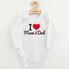 Spausdintas bodis New Baby I Love Mum and Dad, dydis 68 (4-6 mėn.)