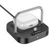 Stalinis įkroviklis Hoco 2in1 USB C PD QC 3A 30W + belaidis įkrovimas 5W CQ16B juodas