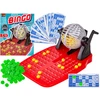 Stalo žaidimas bingo su kortelėmis ir traukimo mašina