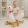 Supamas žaislas su ratukais ir melodija Baby Mix Swan, baltas