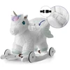 Supamas žirgas su melodija ir ratukais Milly Mally Polly Unicorn