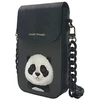 Nimmy 3in1 rinkinys telefono krepšys + piniginė + dėklas lokatoriui, juodos spalvos, Big Eyed Pet 2.0 Panda