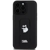 Karl Lagerfeld KLHCP13XGSACHPK iPhone 13 Pro Max 6.7″ juodos spalvos kietas dėklas Gripstand Saffiano Choupette