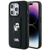 Karl Lagerfeld KLHCP14LGSAKCPK iPhone 14 Pro 6.1″ juodos spalvos kietas dėklas Gripstand Saffiano Karl&Choup