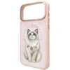 NIMMY dėklas LUCKY FASHION CAT, suderinamas su MagSafe, skirtas IPHONE 18 Pro/17 Pro, rožinis