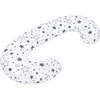 Užvalkalas C formos žindymo pagalvei New Baby Stars pilkas 28,5 x 16 cm