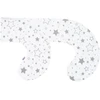 Užvalkalas C formos žindymo pagalvei New Baby Stars pilkas 28,5 x 16 cm