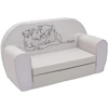 Vaikiška sofa-lova New Baby Lion Family šviesiai pilkos spalvos