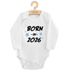 Vaikiškas margintas bodis New Baby BORN IN 2026 mėlynas