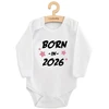 Vaikiškas margintas bodis New Baby BORN IN 2026 rožinis