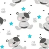 Vandeniui atsparus flanelinis įklotas New Baby su mielu meškiuku