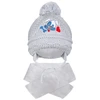 Žieminė kūdikio kepurė su skarele New Baby doggy pilka, dydis 104 (3-4 mėn.)