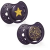 LOVI 22/892 Dinaminis silikoninis čiulptukas 0-3 m 2 vnt Stardust violetinė
