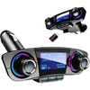 Automobilinis FM transmiteris su Bluetooth, 2 USB, Micro SD ir ekranu